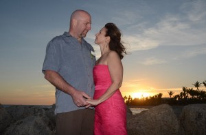 sunset wedding