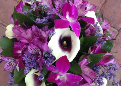 Purple Calla Lilly wedding bouquet