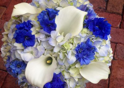 Blue wedding bouquet