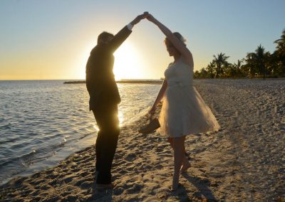 Sunset wedding Key West Beach